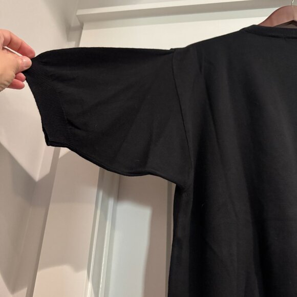 Raffi Linea Uomo Men's Knit Sweater Top Shirt ITALY Large Cotton Black Pullover - Picture 14 of 16